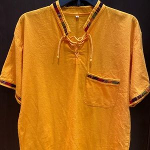 Talla designer shirt, yellow-gold, size L